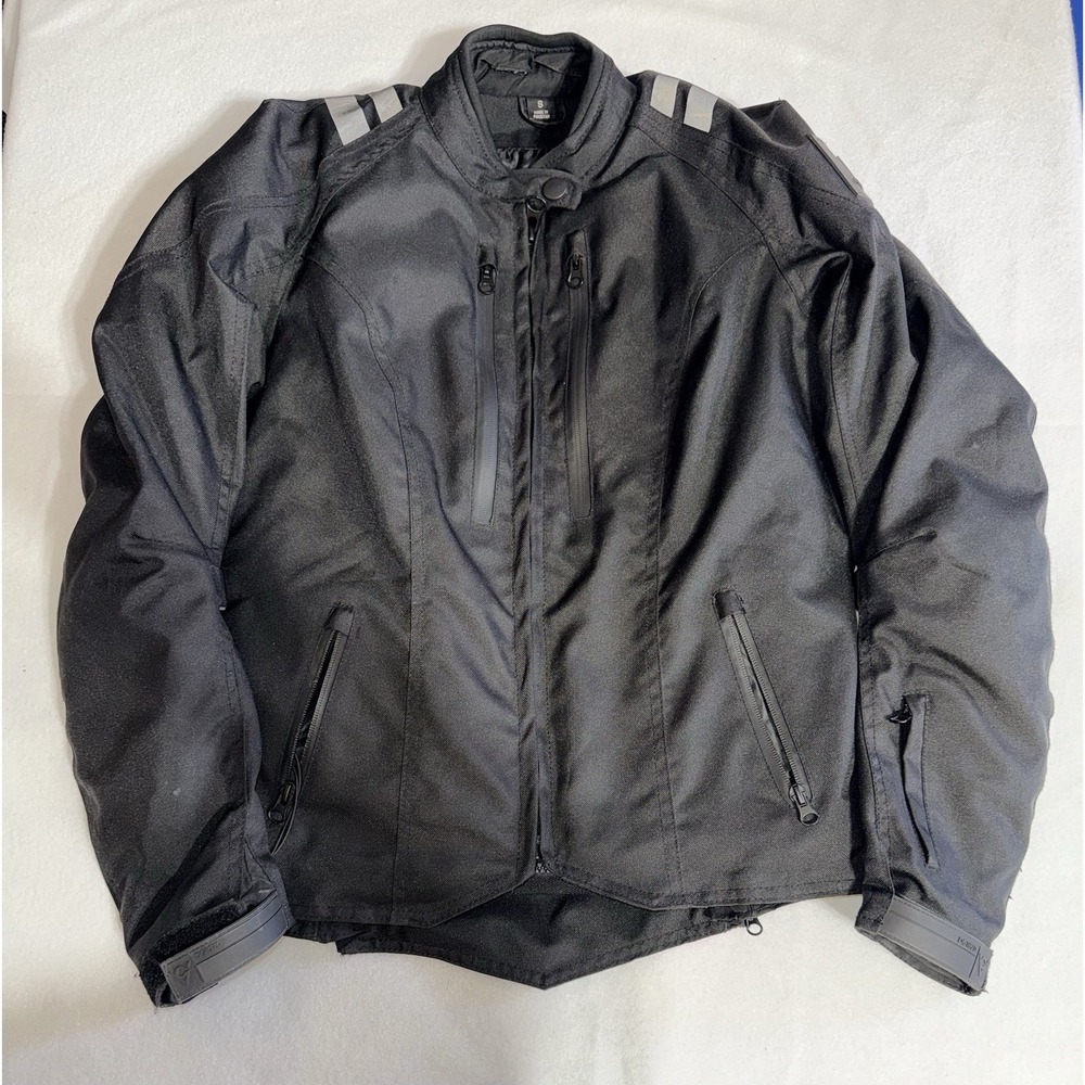 Viking Cycle Ironborn Armored Motorcycle Riding Biker Black Jacket for Women Sml